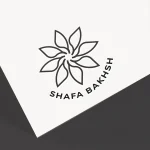 لوگو لایه باز پزشکی سنتی شفابخش با نماد گیاهان دارویی