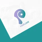 خرید لوگوی روانشناسی مرجان با گرادیانت سبزآبی به بنفش در کلینیک